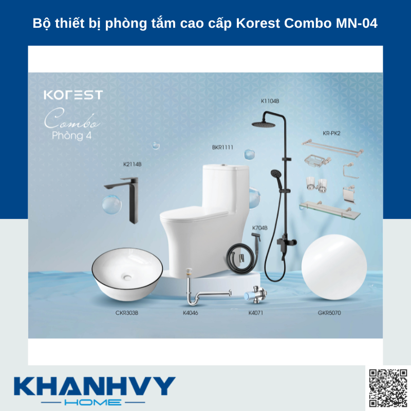 Bộ thiết bị phòng tắm cao cấp Korest Combo MN-04
