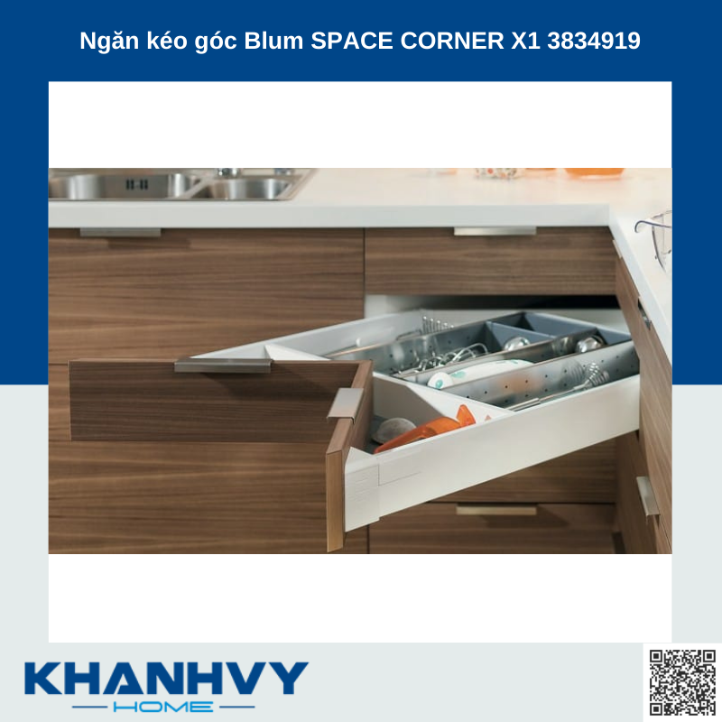Ngăn kéo góc Blum SPACE CORNER X1 3834919