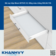 Bộ ray hộp  Blum INTIVO X1 30kg màu trắng 553.84.735