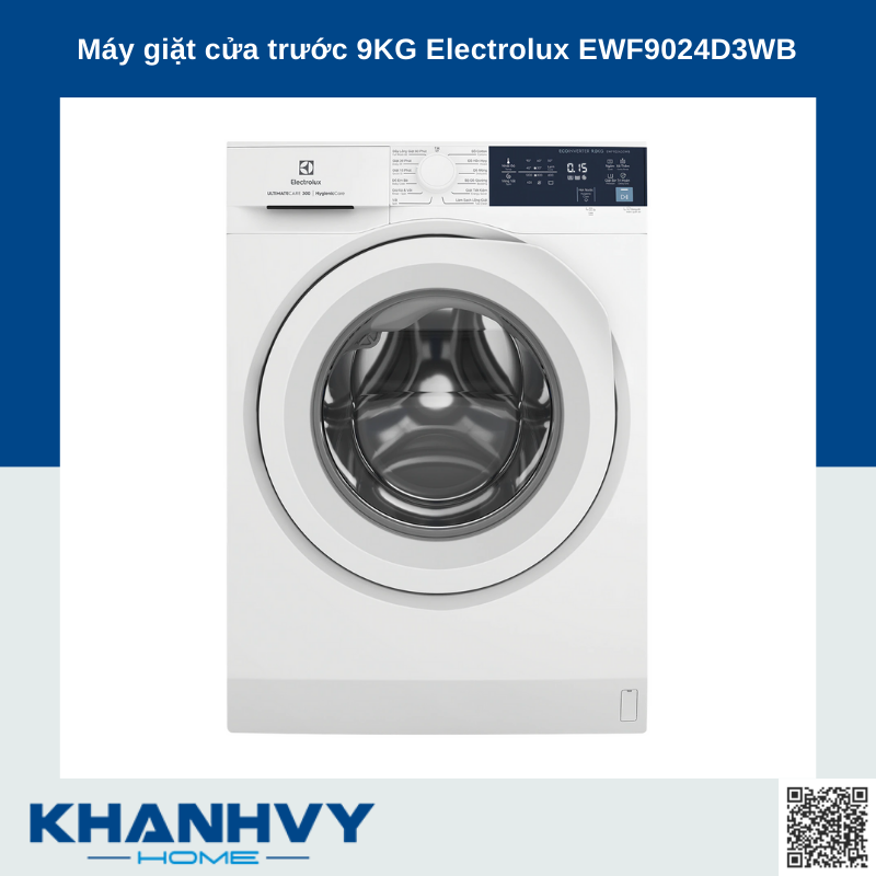 Máy giặt cửa trước Electrolux 8kg UltimateCare 500 - EWF8024P5WB-Diệt khuẩn  giặt sạch - MixASale