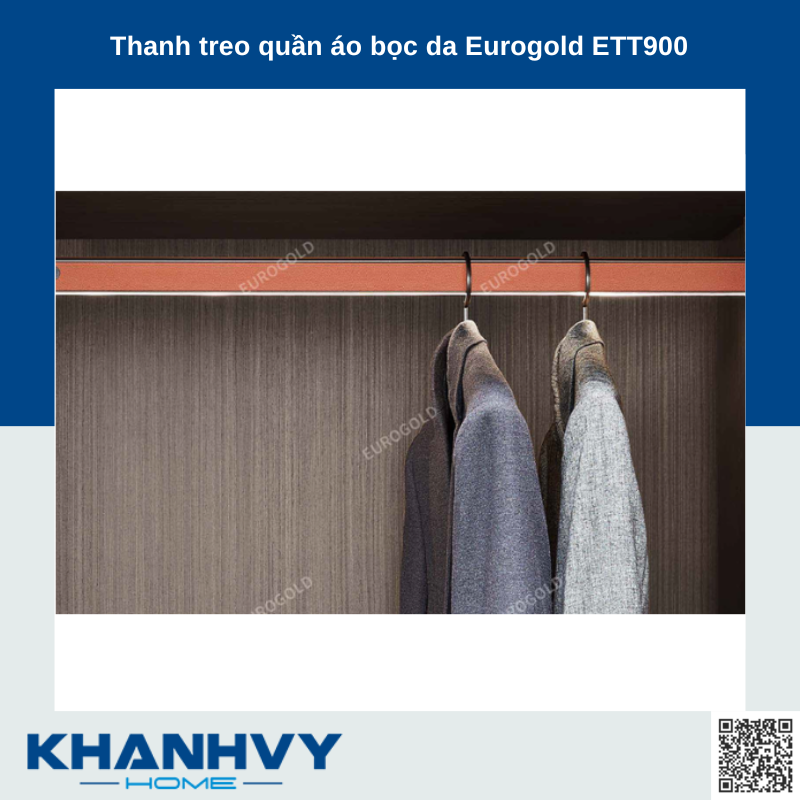 Thanh treo quần áo bọc da Eurogold ETT900