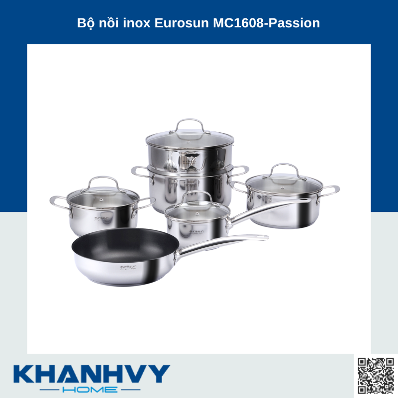 Bộ nồi inox Eurosun MC1608-Passion
