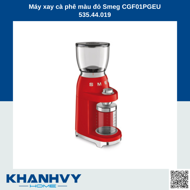 Máy xay cà phê màu đỏ Smeg CGF01PGEU 535.44.019