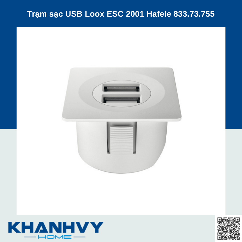 Trạm sạc USB Loox ESC 2001 Hafele 833.73.755