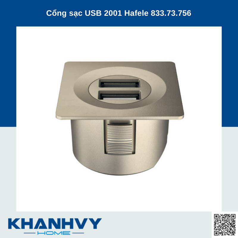 Cổng sạc USB 2001 Hafele 833.73.756