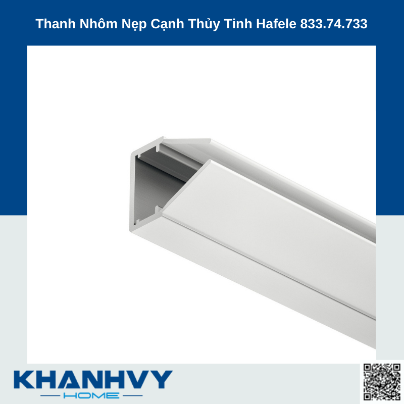 Thanh Nhôm Nẹp Cạnh Thủy Tinh Hafele 833.74.733