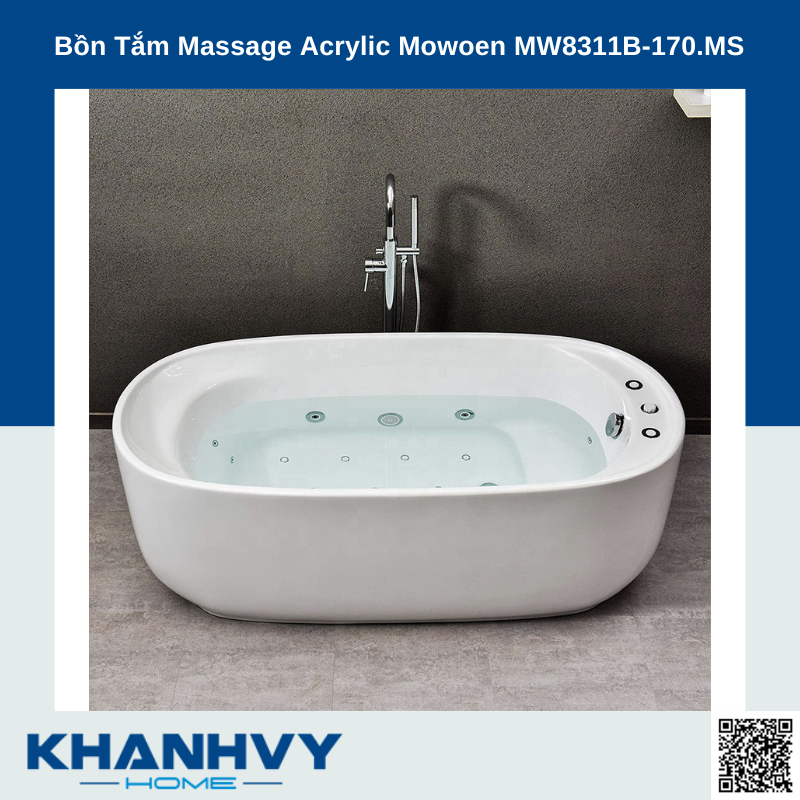 Bồn Tắm Massage Acrylic Mowoen MW8311B-170.MS