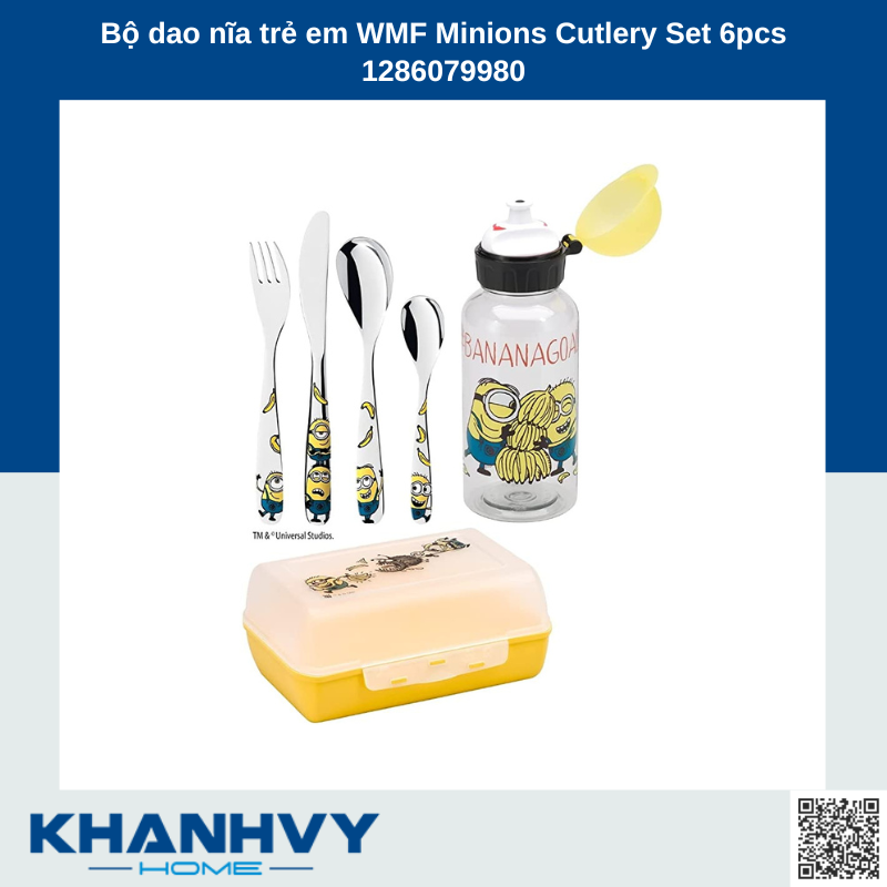 Bộ dao nĩa trẻ em WMF Minions Cutlery Set 6pcs 1286079980