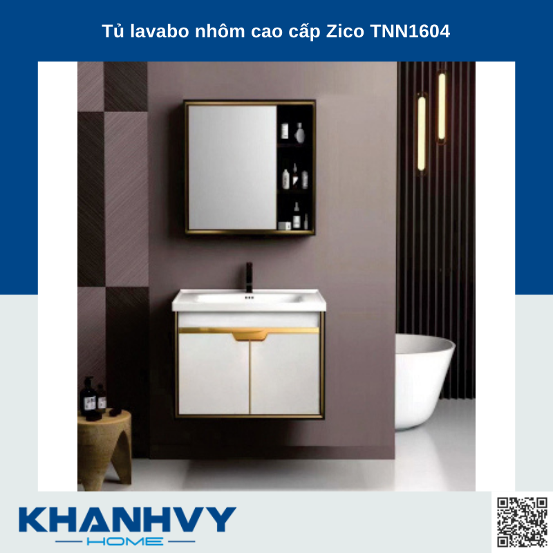 Tủ lavabo nhôm cao cấp Zico TNN1604
