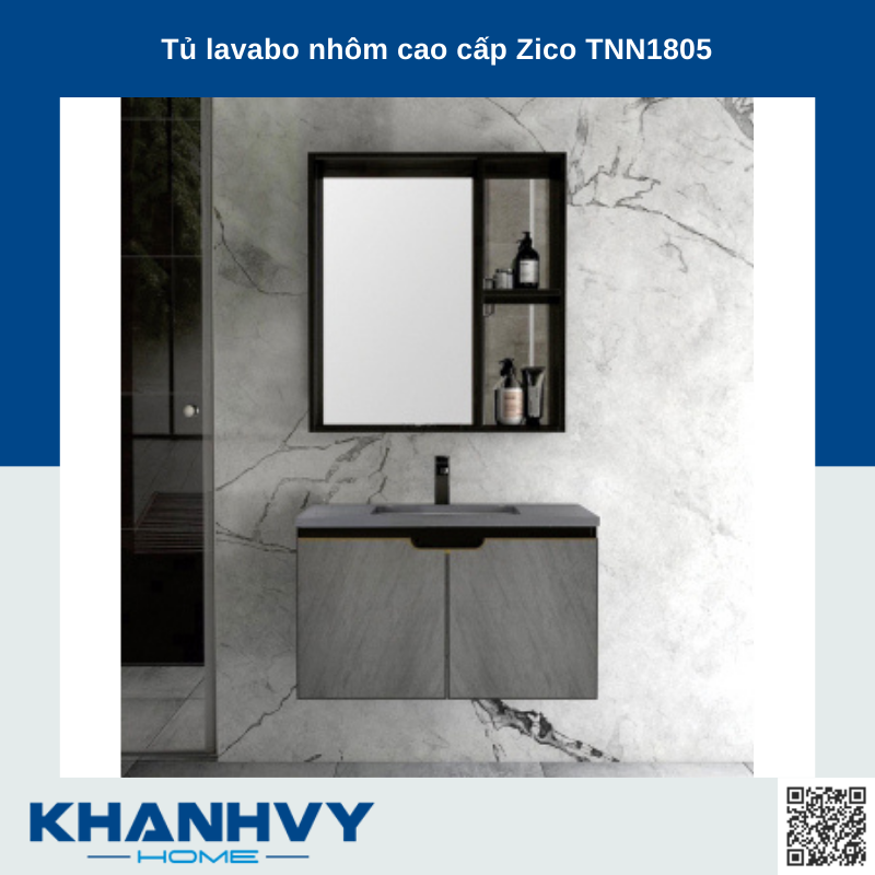 Tủ lavabo nhôm cao cấp Zico TNN1805