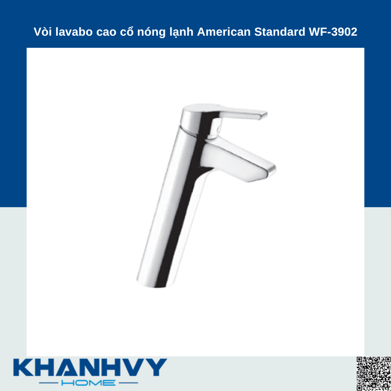 Vòi lavabo cao cổ nóng lạnh American Standard WF-3902