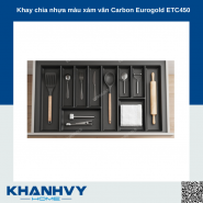 Khay chia nhựa màu xám vân Carbon Eurogold ETC450