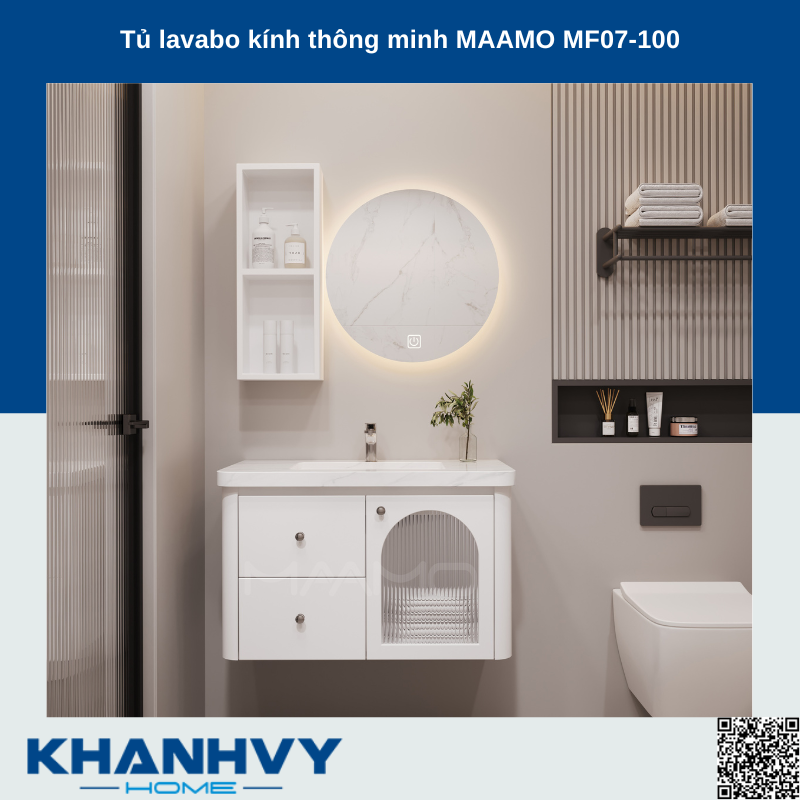 Tủ lavabo kính thông minh MAAMO MF07-100