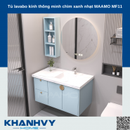 Tủ lavabo kính thông minh chìm xanh nhạt MAAMO MF11