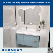 Tủ lavabo kính thông minh chìm xanh nhạt MAAMO MF13