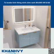 Tủ lavabo kính thông minh chìm xanh MAAMO MF19-80