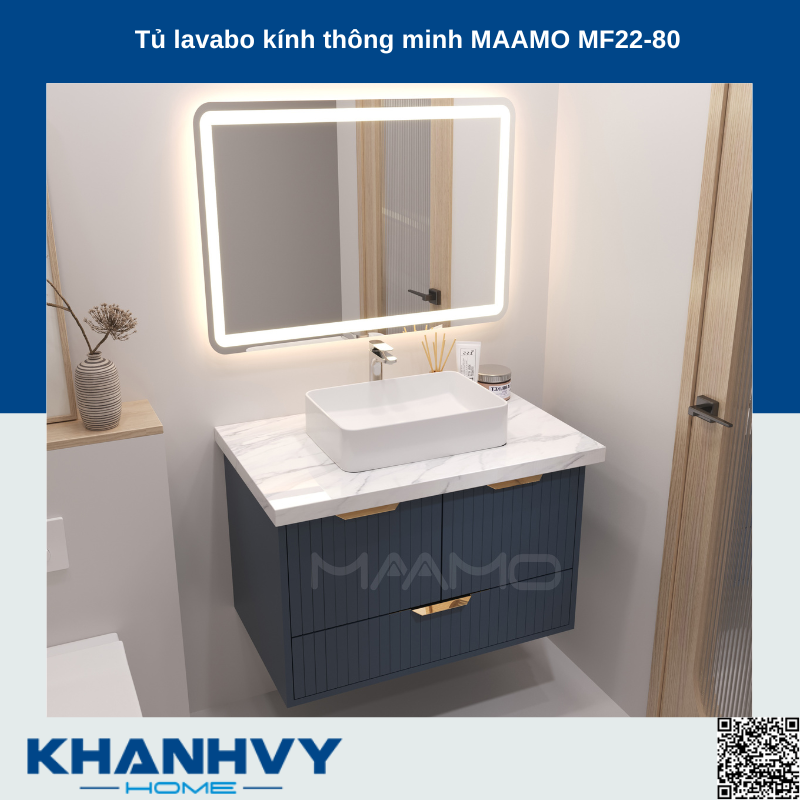 Tủ lavabo kính thông minh MAAMO MF22-80