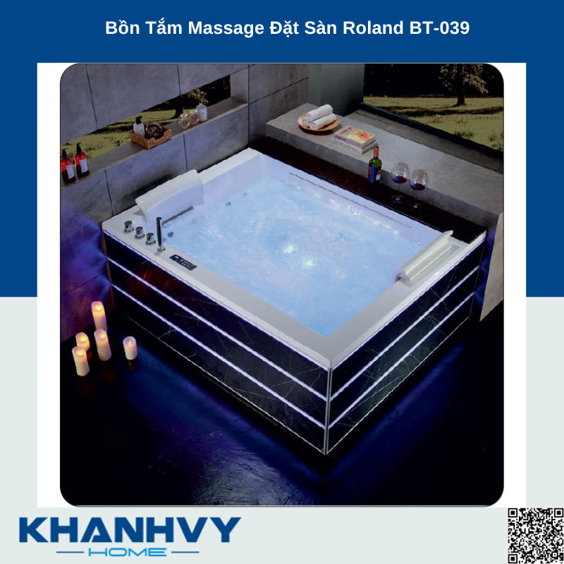 Bồn Tắm Massage Đặt Sàn Roland BT-039