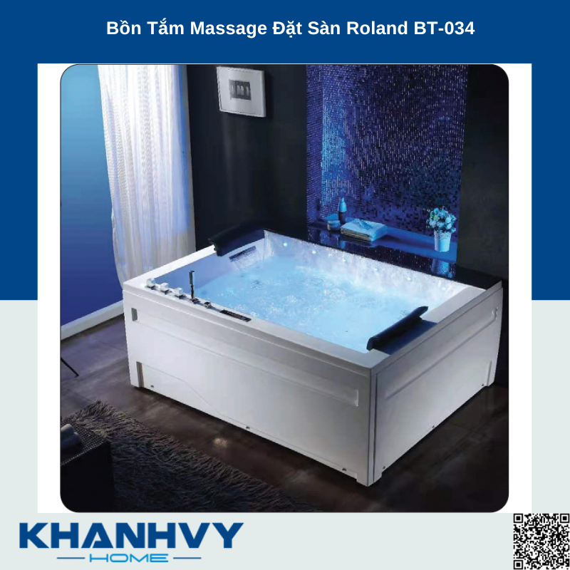 Bồn Tắm Massage Đặt Sàn Roland BT-034