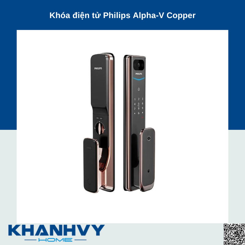 Khóa điện tử Philips Alpha-V Copper