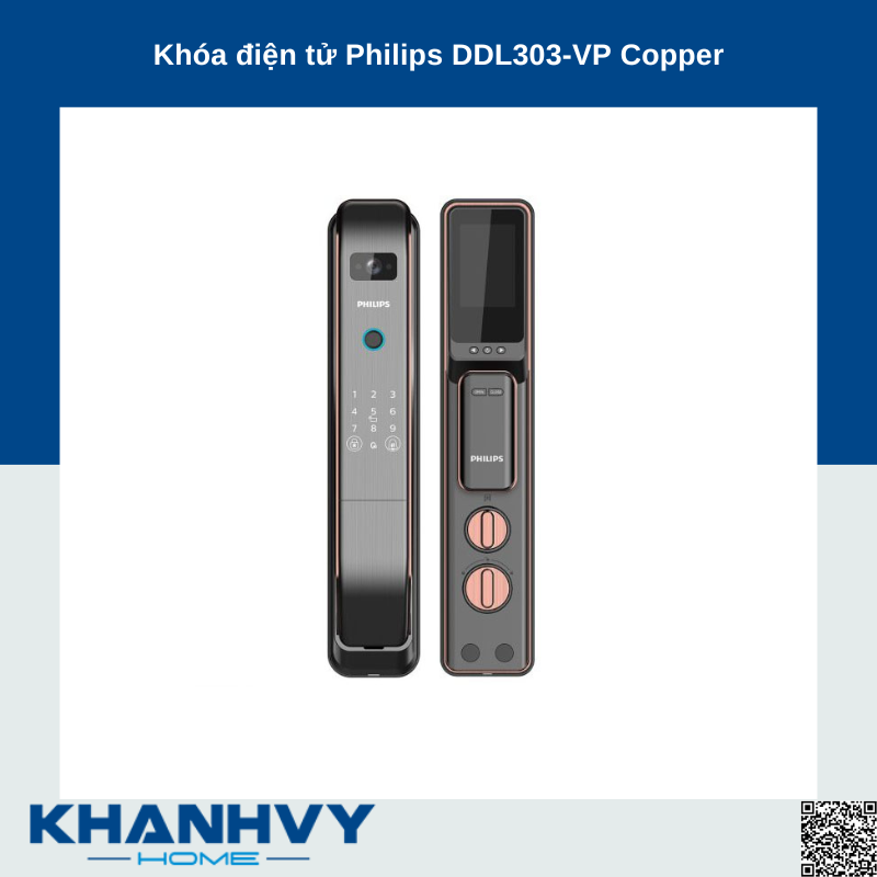 Khóa điện tử Philips DDL303-VP Copper