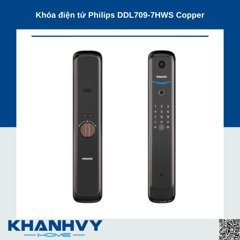 Khóa điện tử Philips DDL709-7HWS Copper