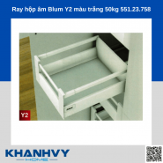 Ray hộp âm Blum Y2 màu trắng 50kg 551.23.758