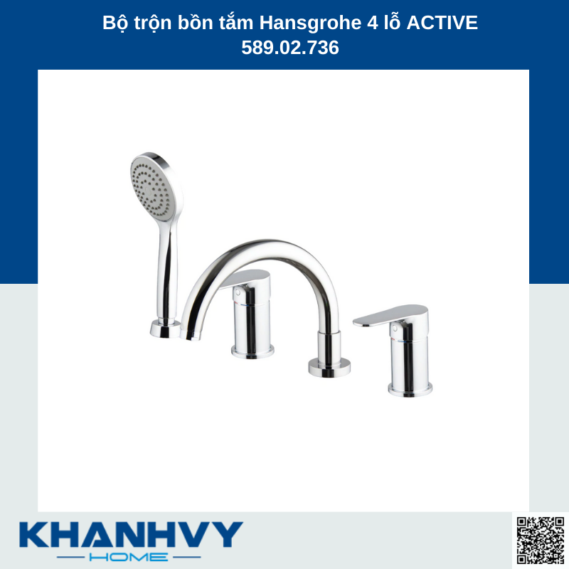 Bộ trộn bồn tắm Hansgrohe 4 lỗ ACTIVE 589.02.736