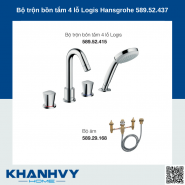 Bộ trộn bồn tắm 4 lỗ Logis Hansgrohe 589.52.437