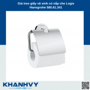 Giá treo giấy vệ sinh có nắp che Logis Hansgrohe 580.61.341