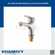 Vòi chậu lavabo đồng mạ crom Korest K2002