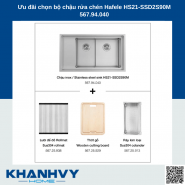 Ưu đãi chọn bộ chậu rửa chén Hafele HS21-SSD2S90M 567.94.040