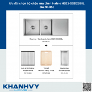 Ưu đãi chọn bộ chậu rửa chén Hafele HS21-SSD2S90L 567.94.050