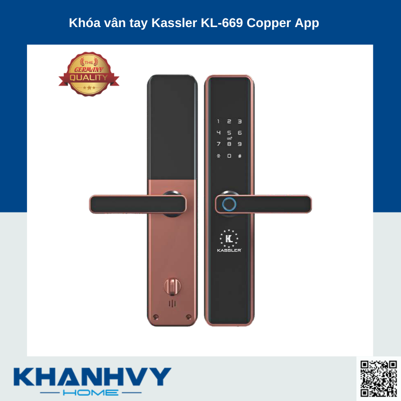 Khóa vân tay Kassler KL-669 Copper App