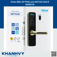 Khóa điện tử PHGLock KR7153W Gold Remote 