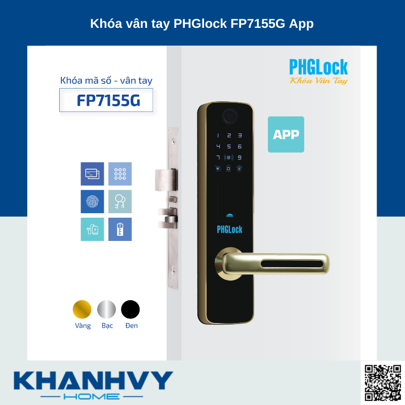 Khóa vân tay PHGlock FP7155G - L App |A
