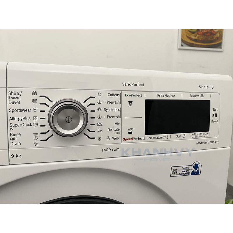 Máy giặt Bosch TGB.WAW28480SG 9kg- Serie 8 Đức KT Đà Nẵng