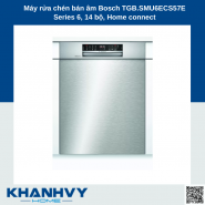 Máy rửa chén bán âm Bosch TGB.SMU6ECS57E Series 6, 14 bộ, Home connect