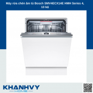 Máy rửa chén âm tủ Bosch HMH.SMV4ECX14E Series 4, 13 bộ, Home connect