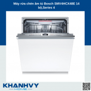 Máy rửa chén âm tủ Bosch TGB.SMV4HCX48E 14 bộ, Home connect, Series 4 