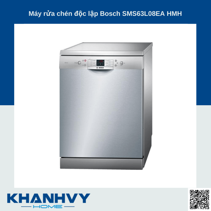 Máy rửa chén độc lập Bosch HMH.SMS63L08EA Series 6, 12 bộ SN Đà Nẵng