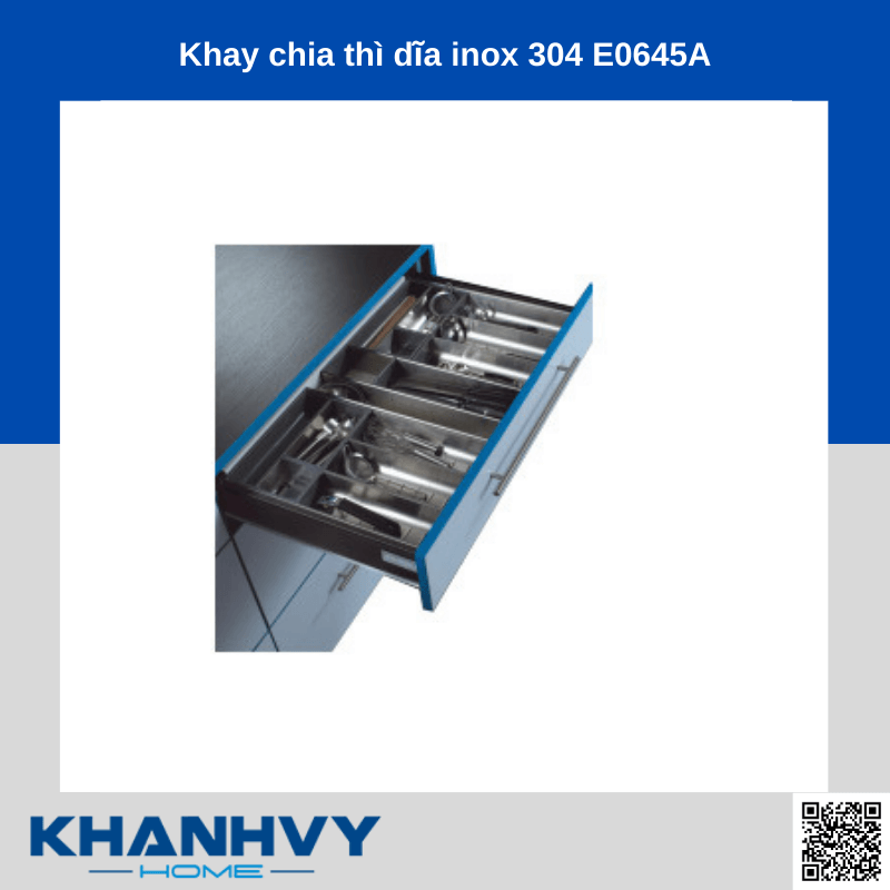 Khay chia thì dĩa inox 304 Eurogold E0645A
