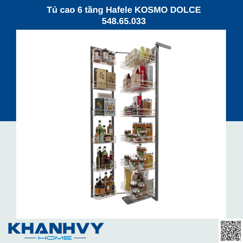  Tủ cao 6 tầng Hafele KOSMO DOLCE 548.65.033