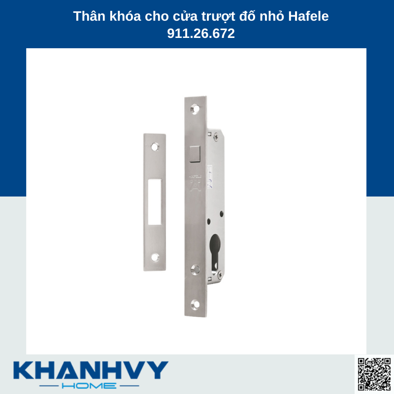Thân khóa cho cửa trượt đố nhỏ Hafele 911.26.672