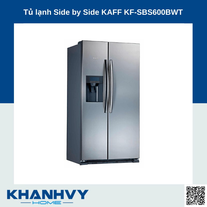 Tủ lạnh Side by Side KAFF KF-SBS600BWT