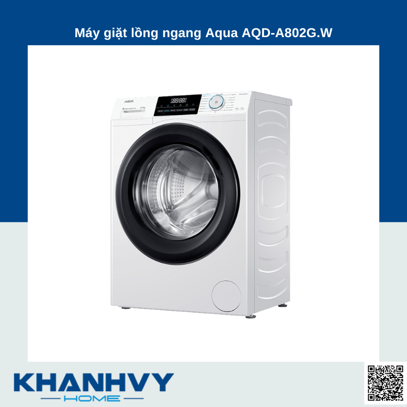 Máy giặt lồng ngang Aqua AQD-A802G.W