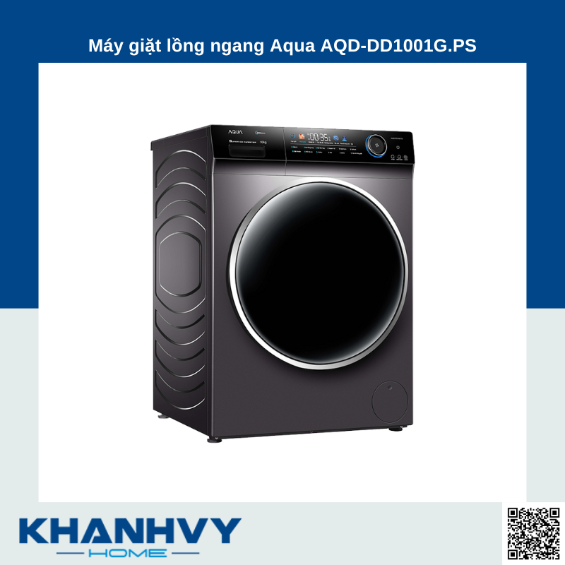 Máy giặt lồng ngang Aqua AQD-DD1001G.PS