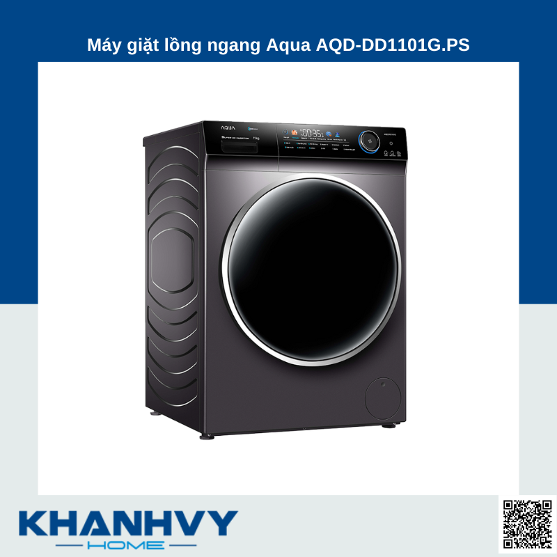 Máy giặt lồng ngang Aqua AQD-DD1101G.PS