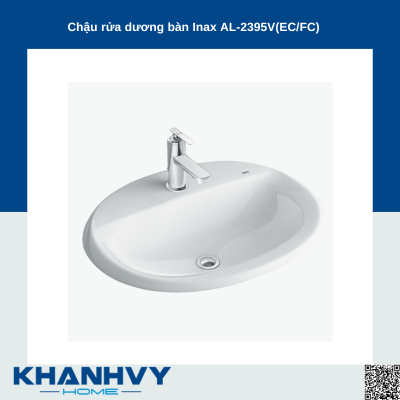 Chậu rửa dương bàn Inax AL-2395V(EC/FC)