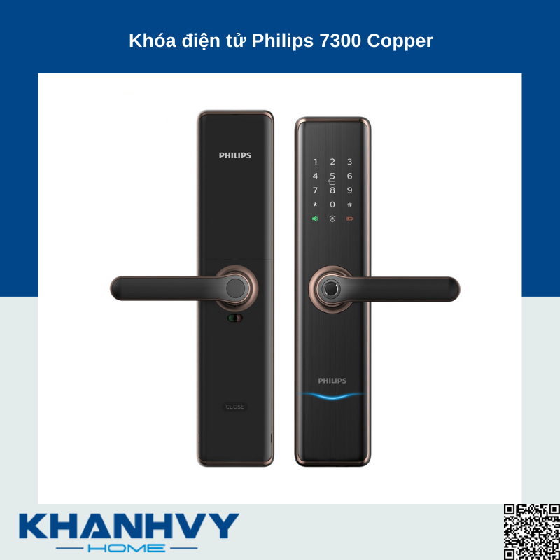 Khóa điện tử Philips 7300 Copper